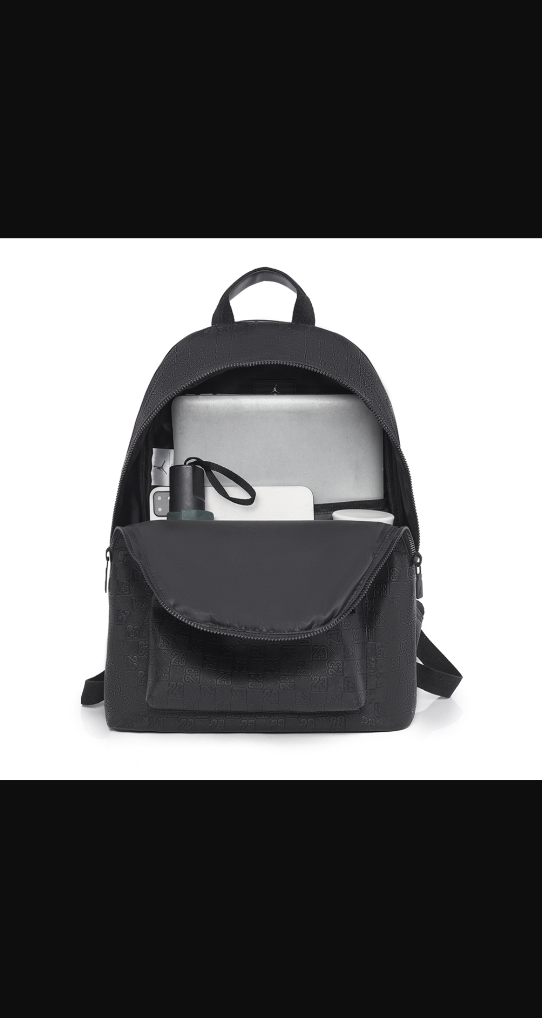 SAC A DOS JORDAN CUIR NOIR