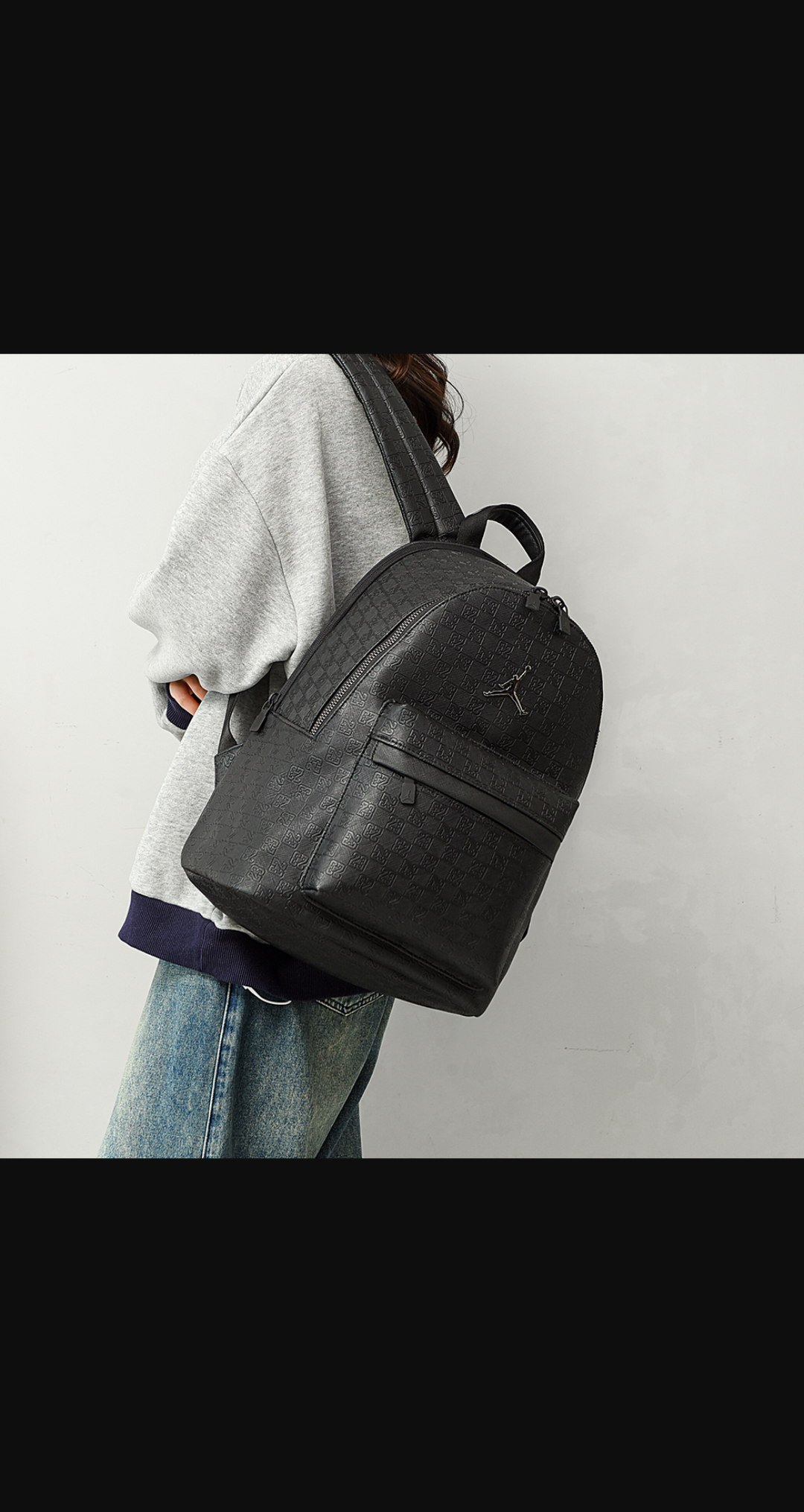 SAC A DOS JORDAN CUIR NOIR